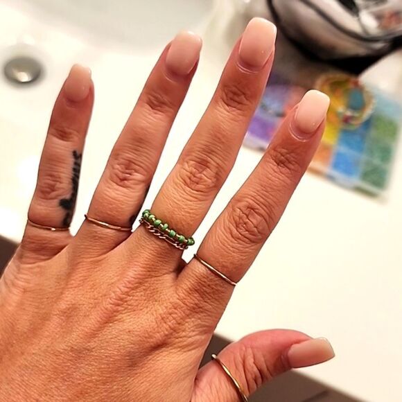 Custom Glass Bead Rings - Picture 1 of 5